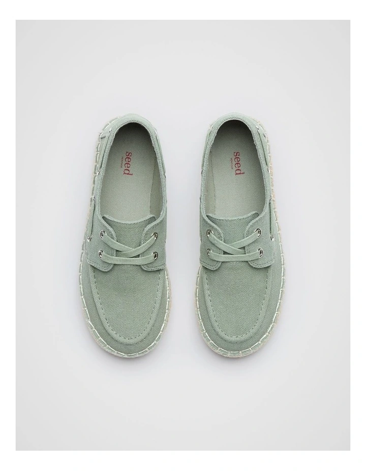 Espadrille Boat Shoe in Cactus image 3
