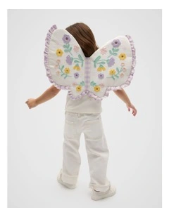 Embroidered Butterfly Wings in Multi
