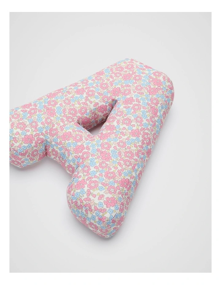 Ditsy Floral Initial Cushion in Multi image 2