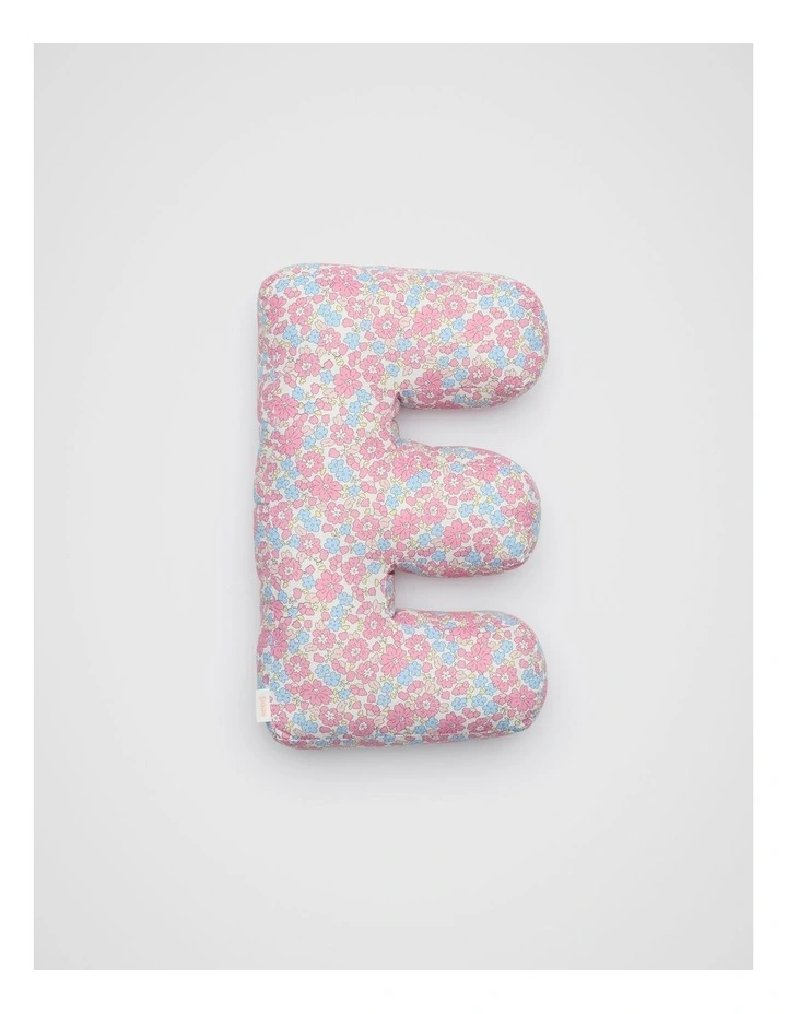 Ditsy Floral Initial Cushion in Multi image 1