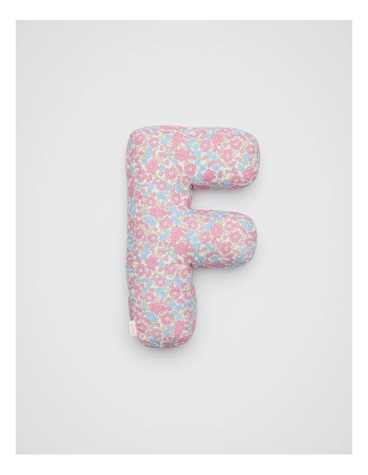 Ditsy Floral Initial Cushion in Multi image 1