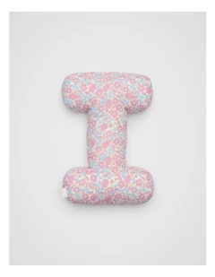 Ditsy Floral Initial Cushion in Multi