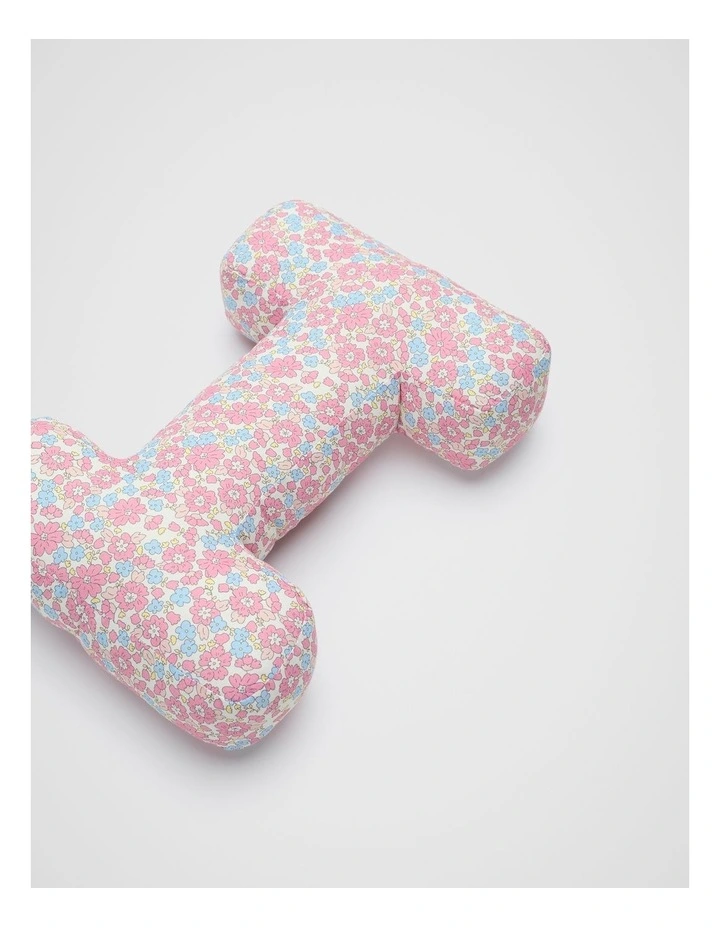 Ditsy Floral Initial Cushion in Multi image 2