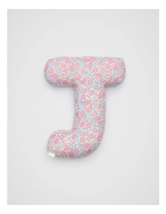 Ditsy Floral Initial Cushion in Multi