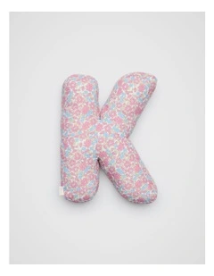 Ditsy Floral Initial Cushion in Multi