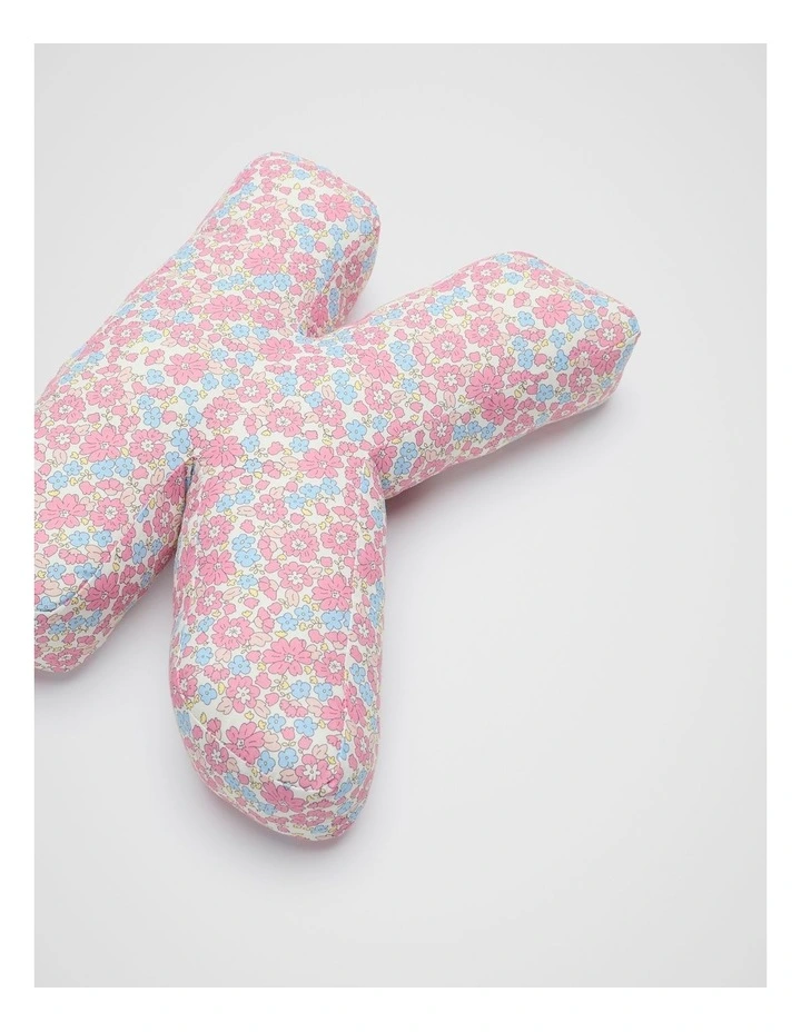 Ditsy Floral Initial Cushion in Multi image 2