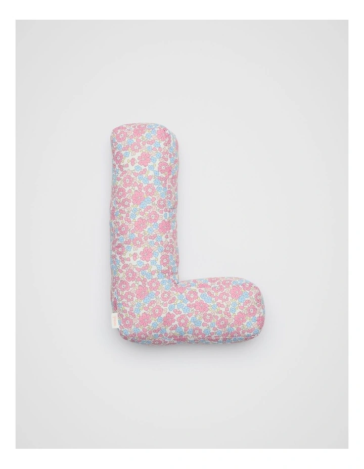 Ditsy Floral Initial Cushion in Multi image 1