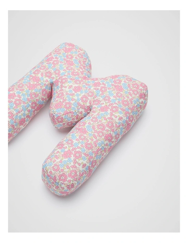 Ditsy Floral Initial Cushion in Multi image 2