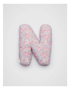 Ditsy Floral Initial Cushion in Multi