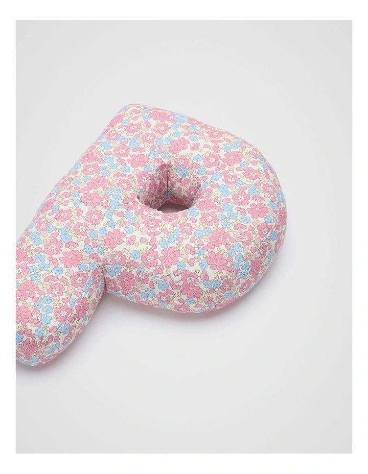 Ditsy Floral Initial Cushion in Multi image 2