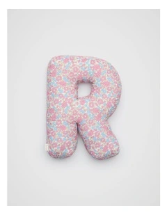 Ditsy Floral Initial Cushion in Multi