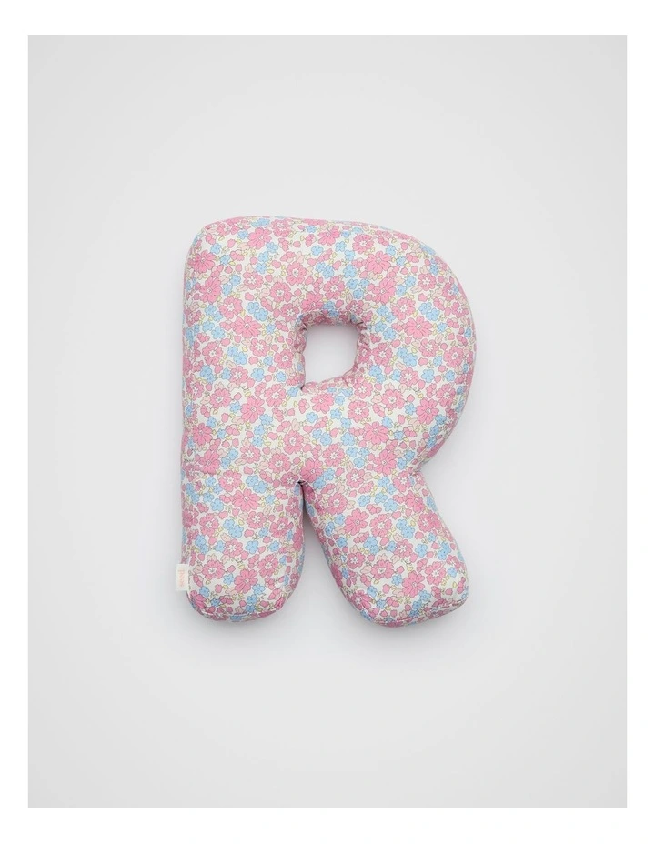 Ditsy Floral Initial Cushion in Multi image 1