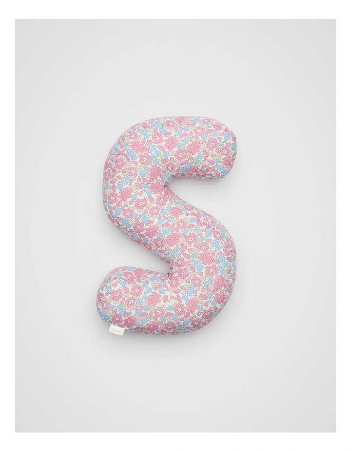 Ditsy Floral Initial Cushion in Multi image 1