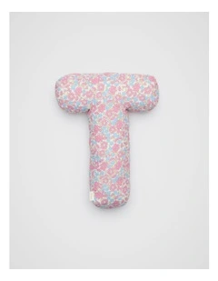 Ditsy Floral Initial Cushion in Multi