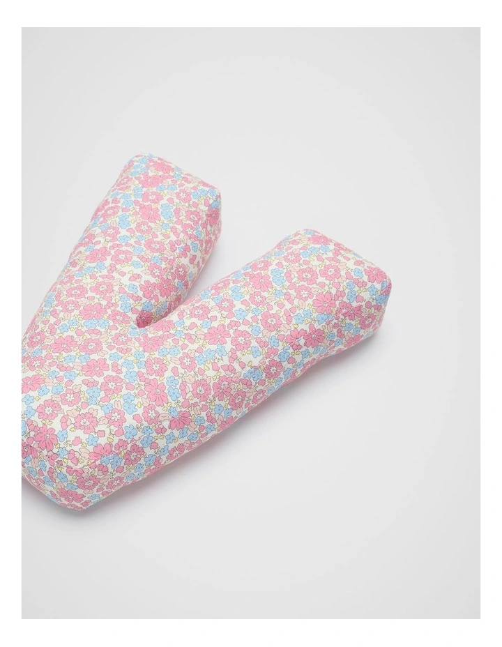 Ditsy Floral Initial Cushion in Multi image 2