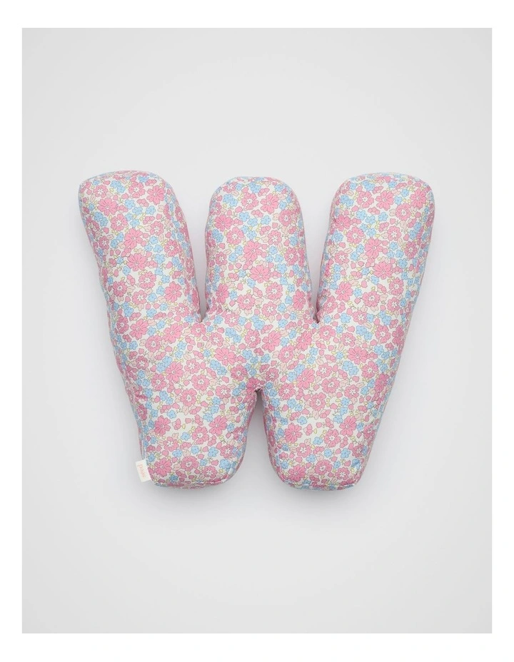 Ditsy Floral Initial Cushion in Multi image 1