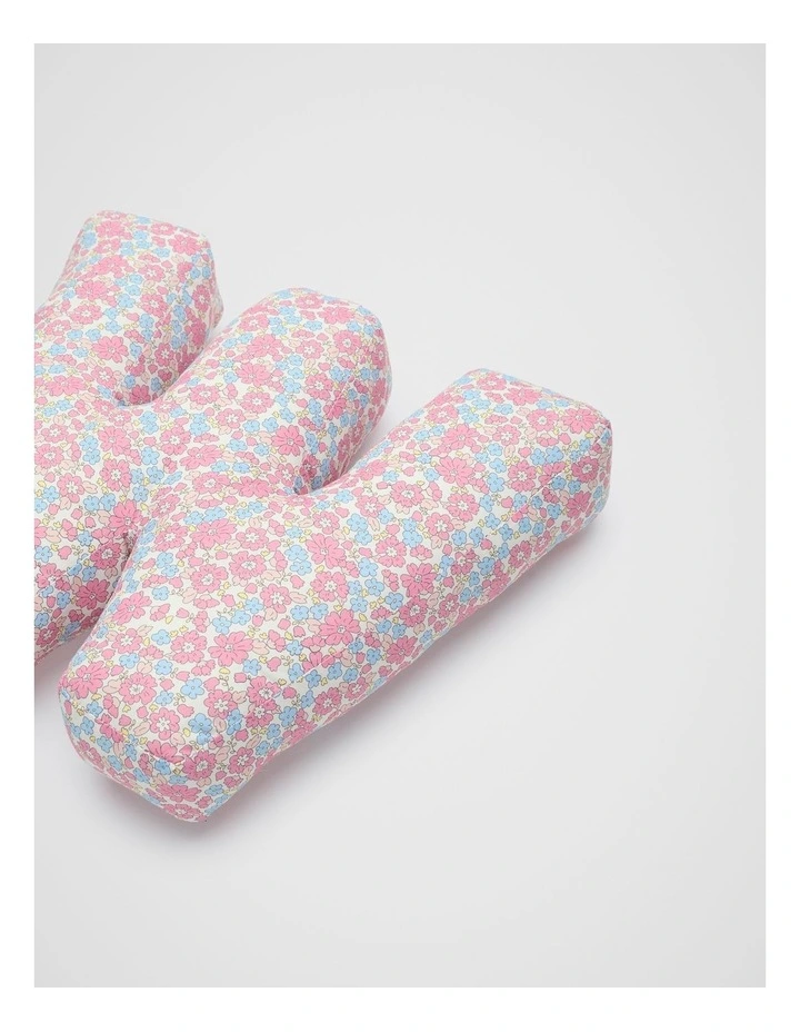 Ditsy Floral Initial Cushion in Multi image 2