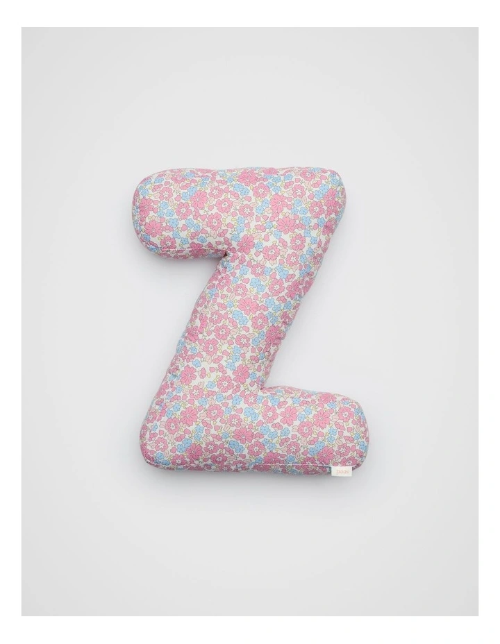 Ditsy Floral Initial Cushion in Multi image 1