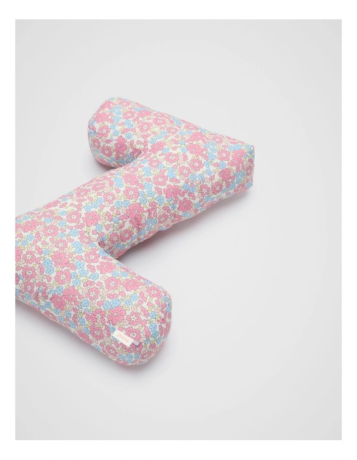 Ditsy Floral Initial Cushion in Multi image 2