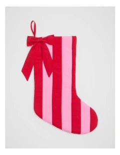 Christmas Stocking in Pink Multi