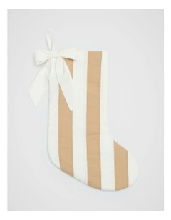 Christmas Stocking in Cream Multi