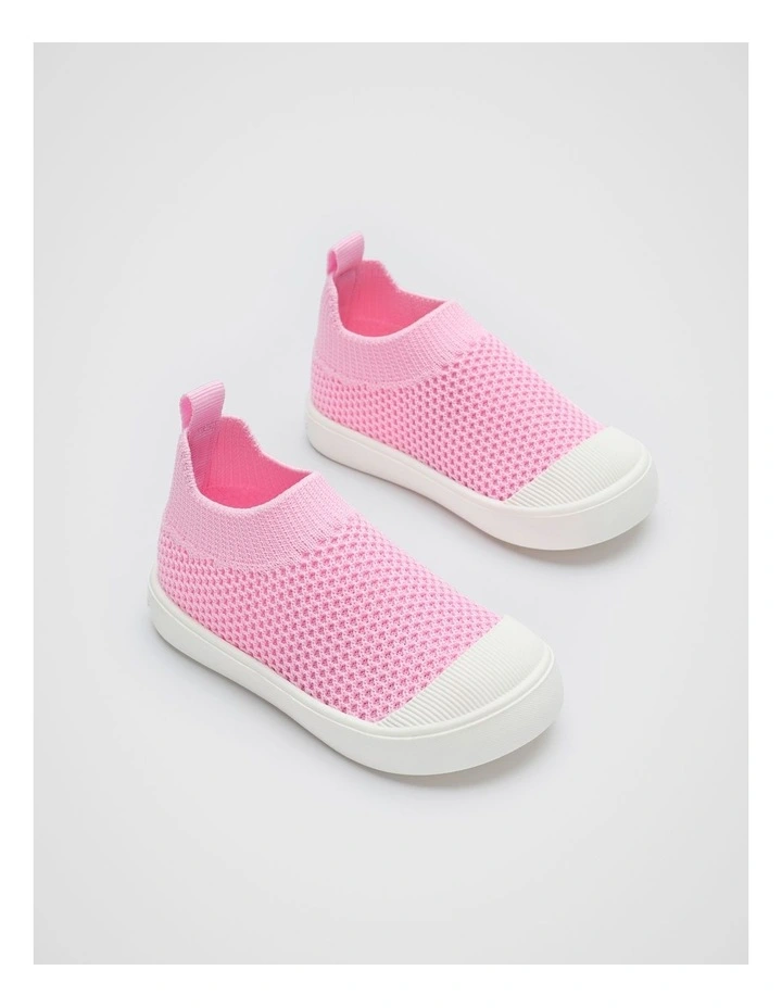 Classic Knit Sneaker in Candy Pink image 2