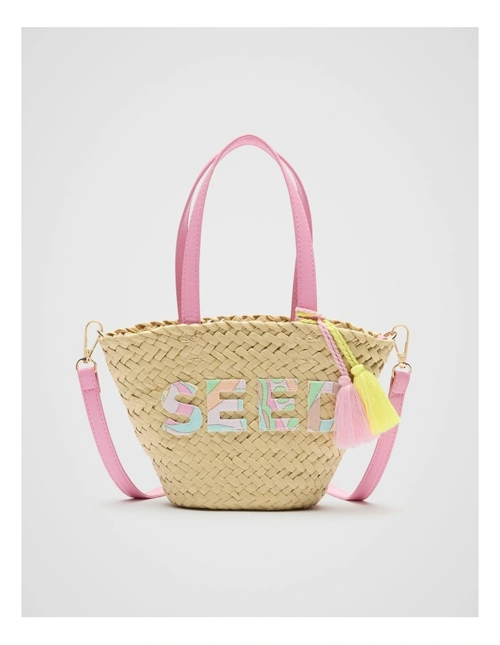 Straw Bag in Natural image 1