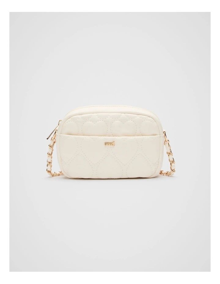 Quilted Heart Bag in Classic Cream image 1