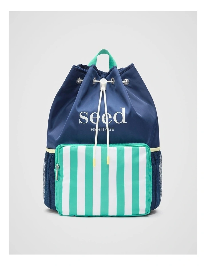 Swim Backpack in Washed Navy image 1