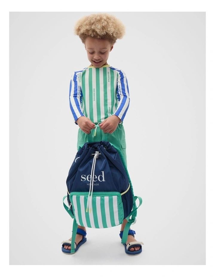 Swim Backpack in Washed Navy image 2