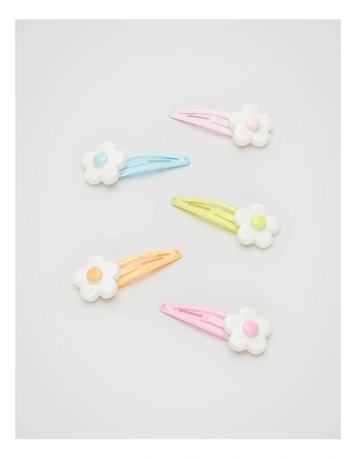 Glitter Flower Snap Pack in Multi image 1