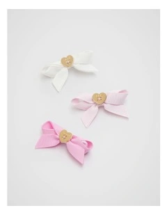 Heart Bow Duck Clips in Multi