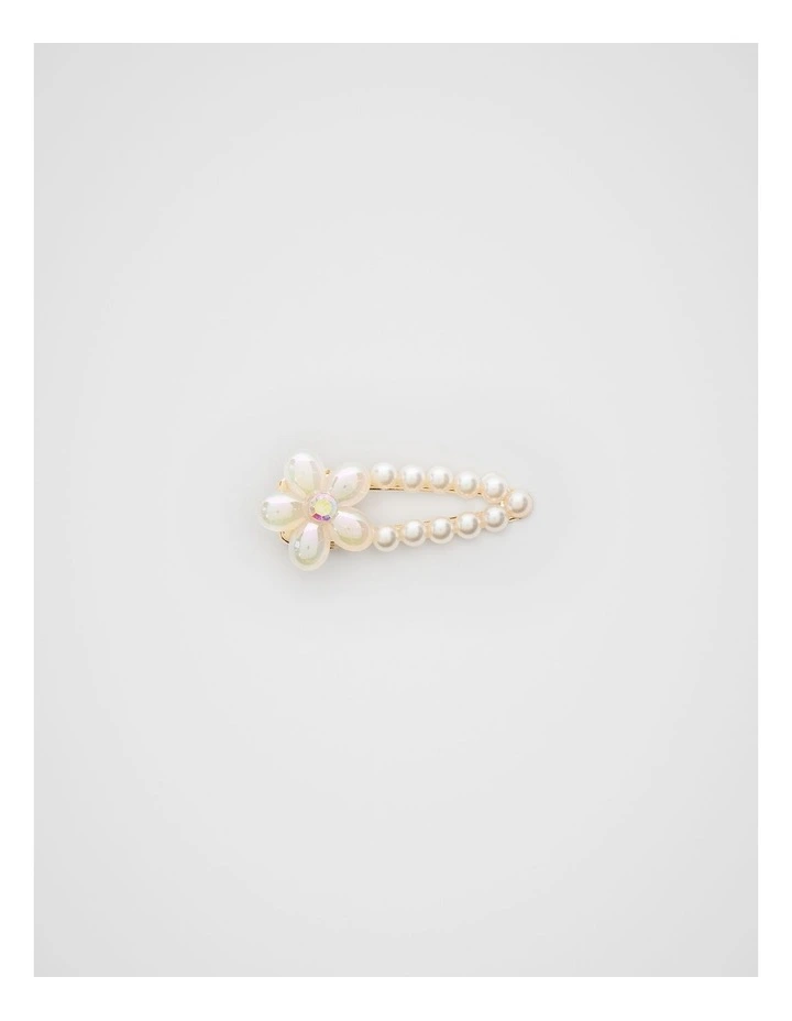 Large Pearl Duck Clip in White image 1
