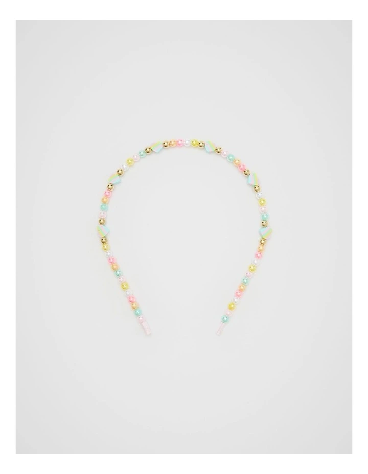 Summer Bead Alice Headband in Multi image 1