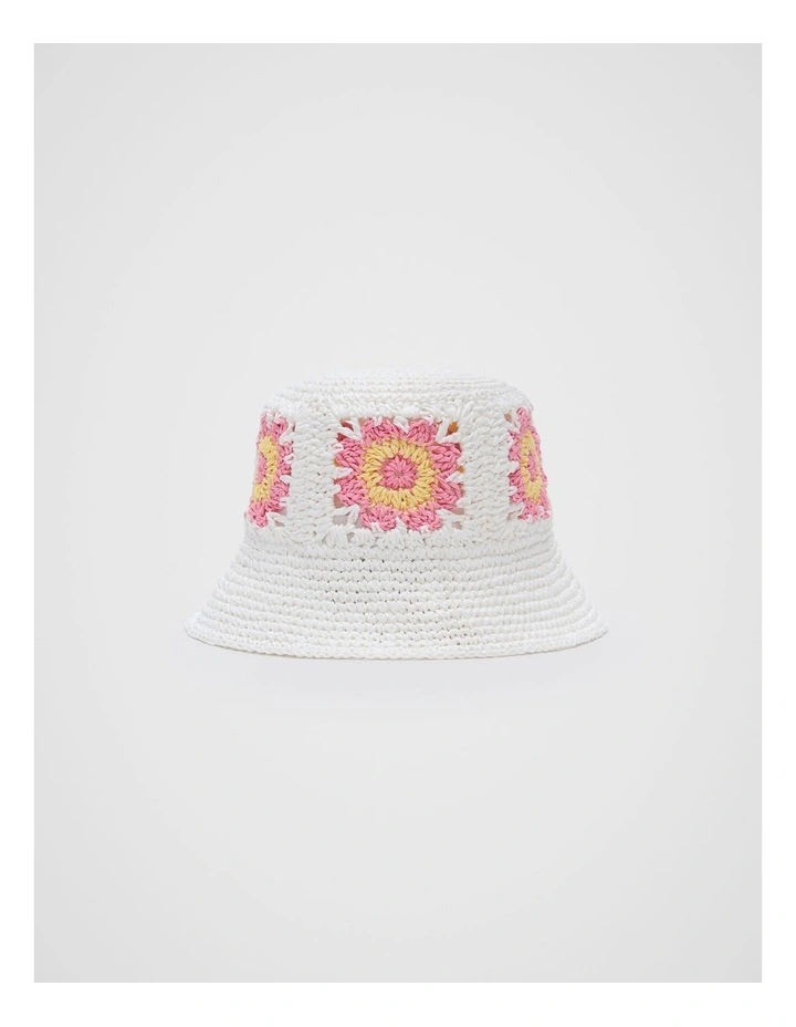 Daisy Straw Hat in Cream image 1