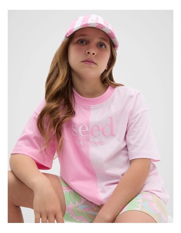 Stripe Cap in Candy Pink Stripe image 2
