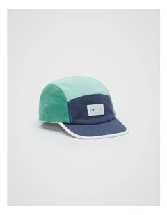 5 Panel Cap in Washed Navy