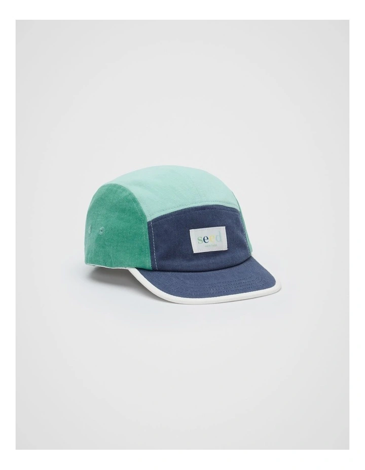 5 Panel Cap in Washed Navy image 1