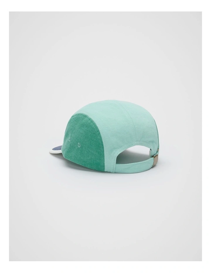 5 Panel Cap in Washed Navy image 3