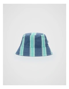 Wide Stripe Bucket Hat in Multi