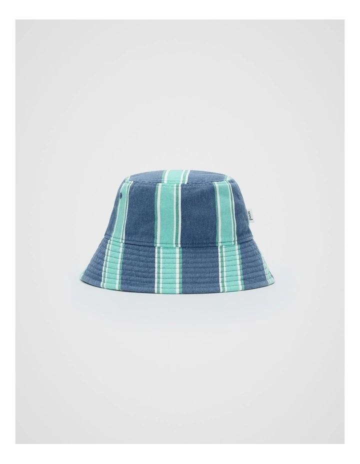 Wide Stripe Bucket Hat in Multi image 1