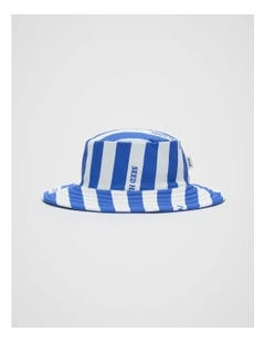Stripe Swim Hat in Azure Blue