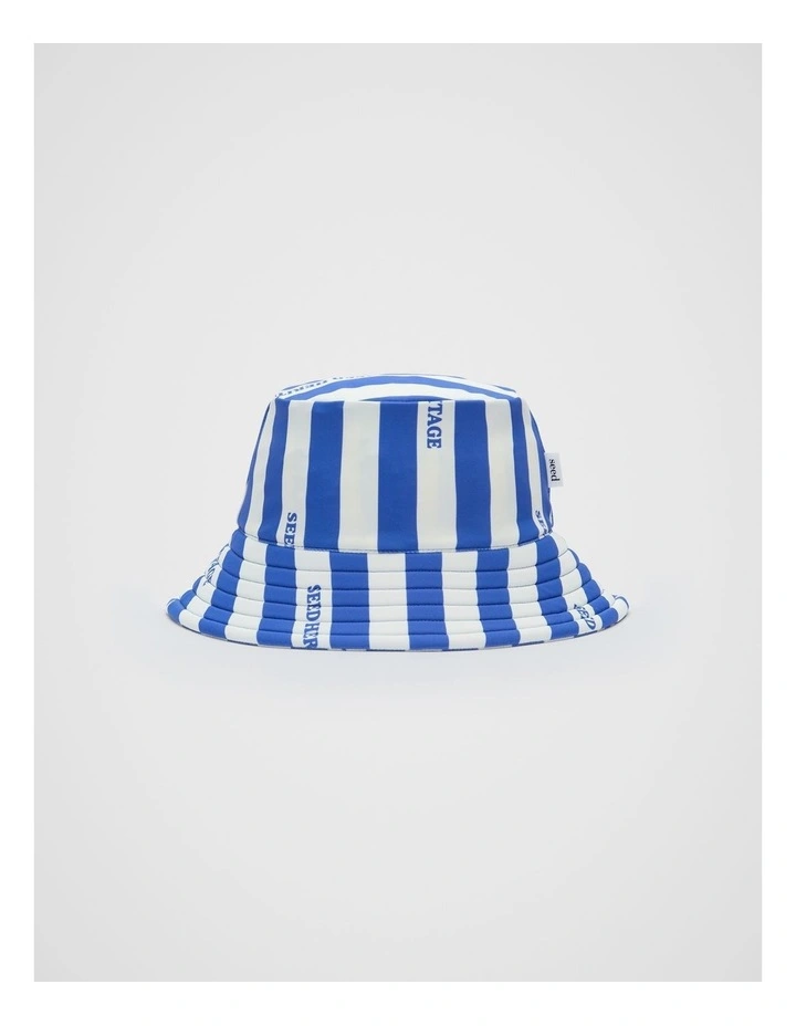 Mini Stripe Swim Hat in Multi image 1