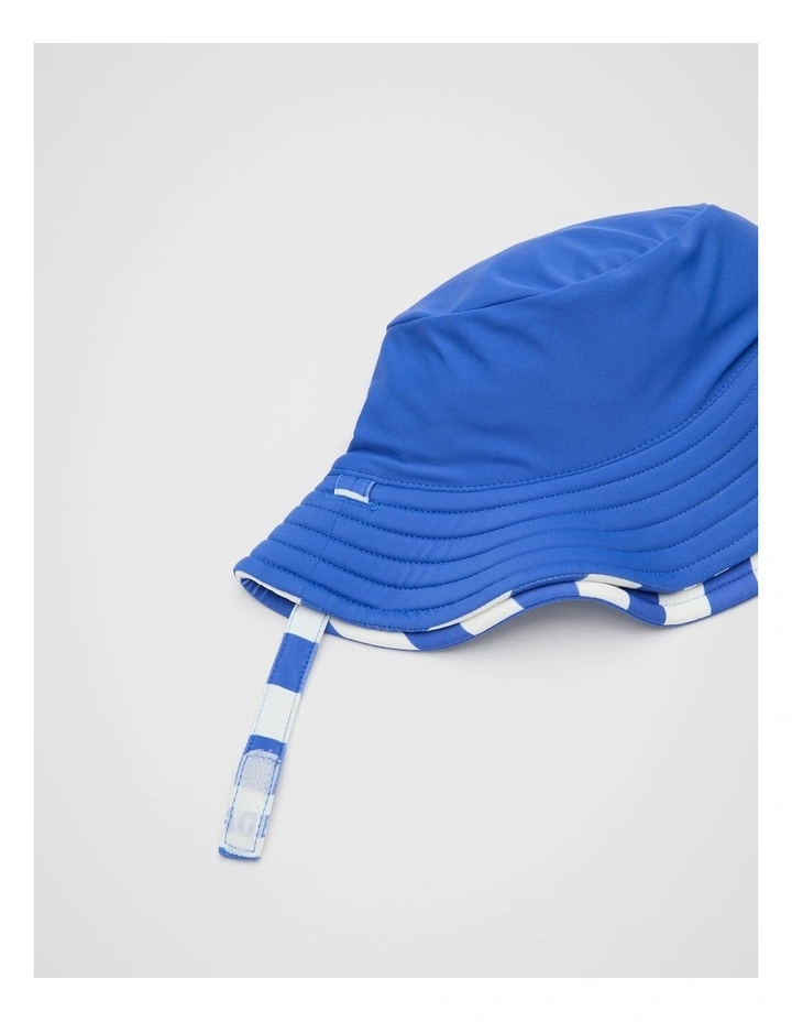Mini Stripe Swim Hat in Multi image 2