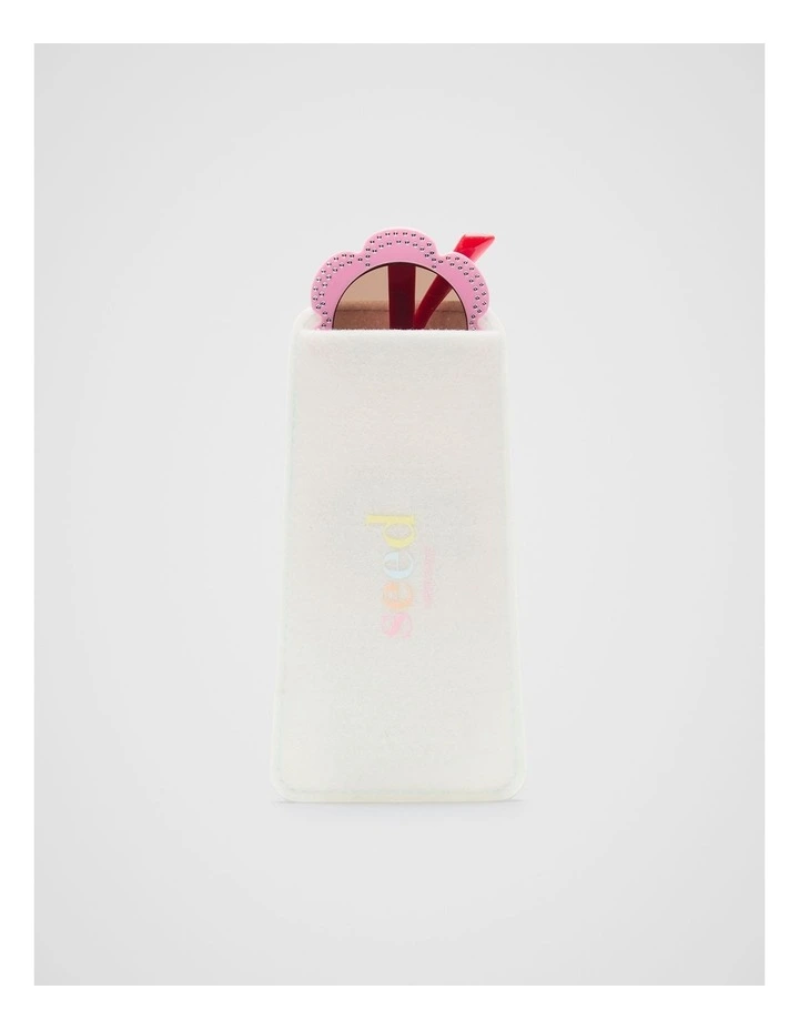 Flower Colourblock Sunglasses in Candy Pink image 3