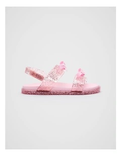 Double Bow Jelly Sandals in Cherry Blossom