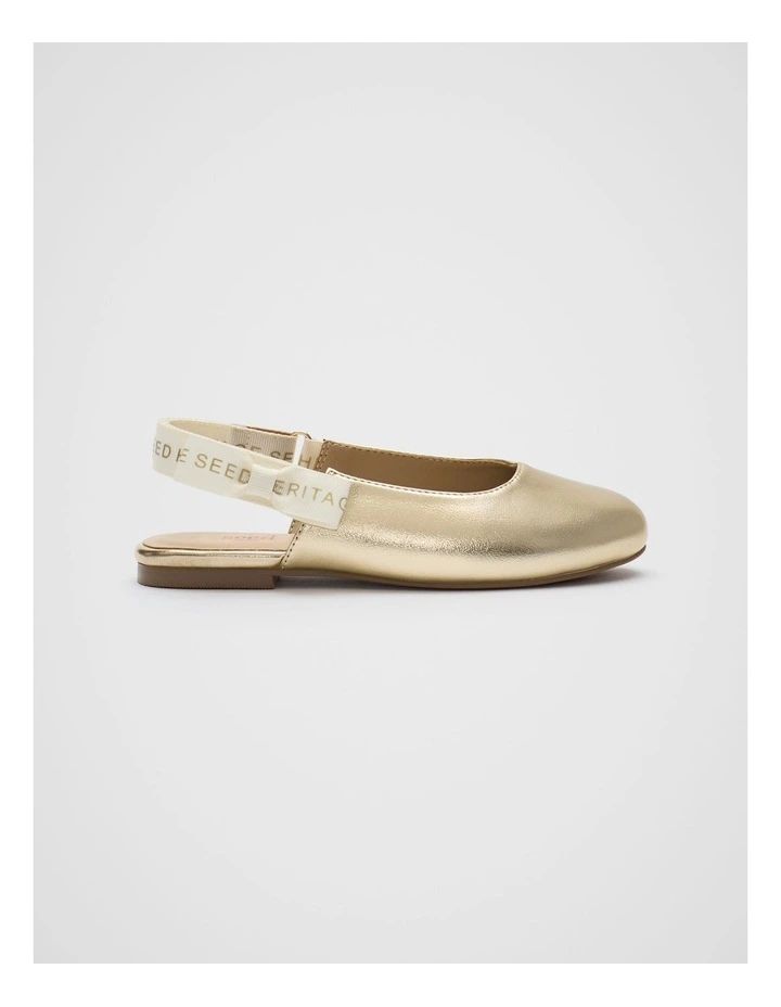 Sling Back Shoes in Gold image 1