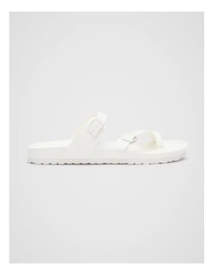 Cross Strap Slide in Canvas