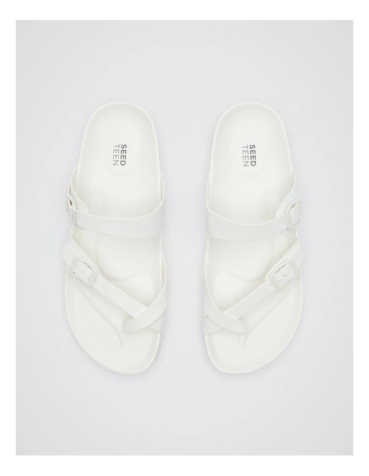 Cross Strap Slide in Canvas image 3