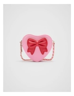 Heart Bow Bag in Candy Pink